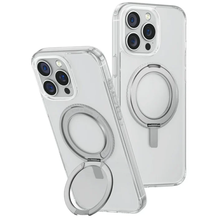 UNIQ Swivix 360 Rotating Kickstand telefontok - iPhone 16 Pro Max - átlátszó