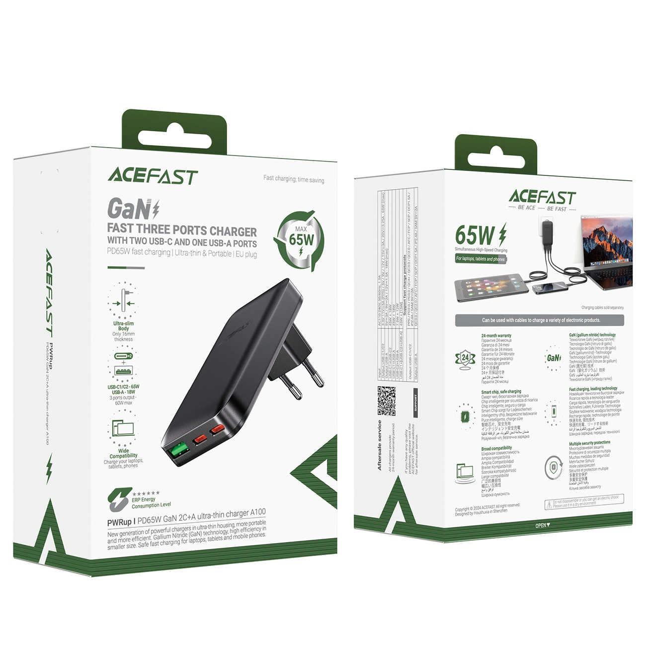 Acefast-A100-halozati-tolto-2x-USB-C-1x-USB-A-65W-ultravekony-fekete-7