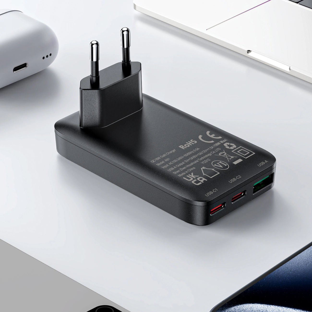 Acefast-A100-halozati-tolto-2x-USB-C-1x-USB-A-65W-ultravekony-fekete-9