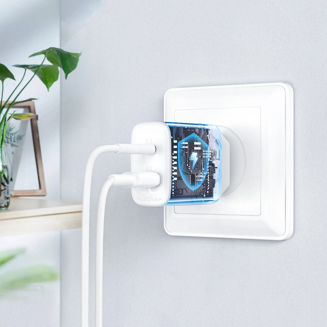 Acefast-A25-halozati-tolto-1x-USB-A-1x-USB-C-20W-feher-10