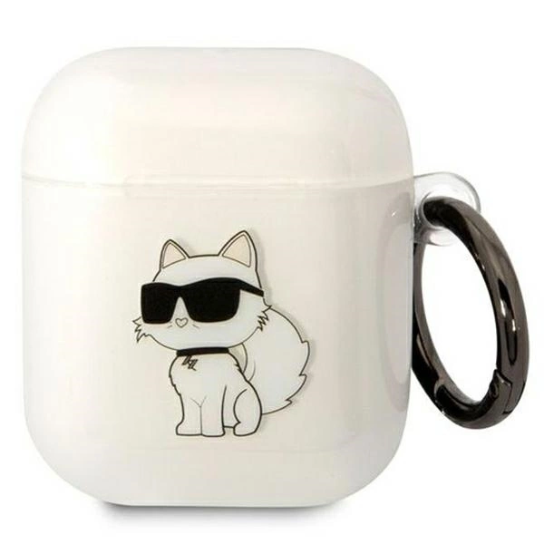Karl Lagerfeld Ikonik Choupette - AirPods tok - átlátszó