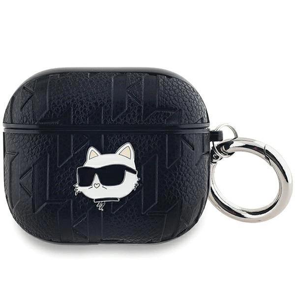 Karl Lagerfeld Monogram Choupette Head - AirPods 3 tok - fekete