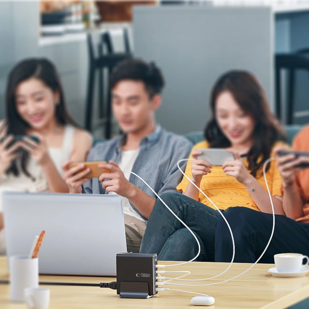 Tech-Protect-DC140W-GAN-asztali-toltoallomas-5-port-PDQC3.0-140W-fekete-7