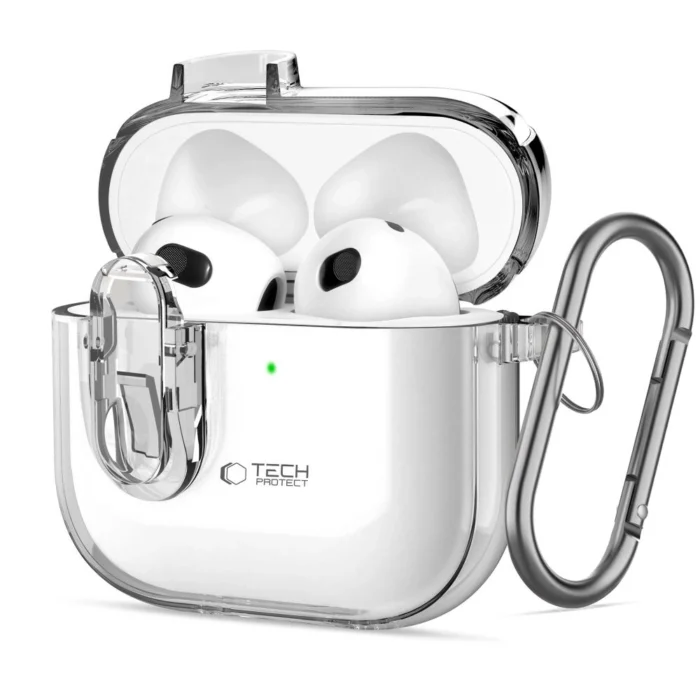 Tech-Protect Slim Hook - AirPods 4 tok - átlátszó