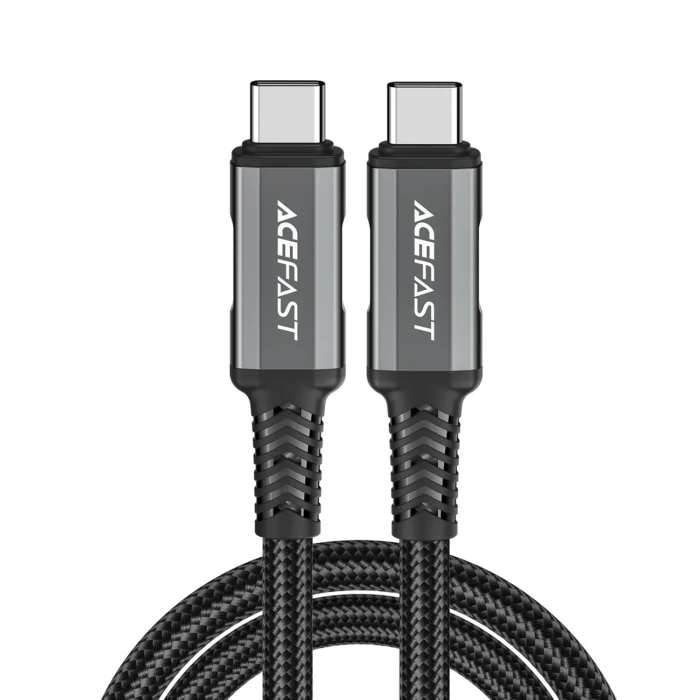 Acefast C1-09 – USB-C – USB-C USB4 PD3.1 kábel – 5A – 1m – szürke-fekete