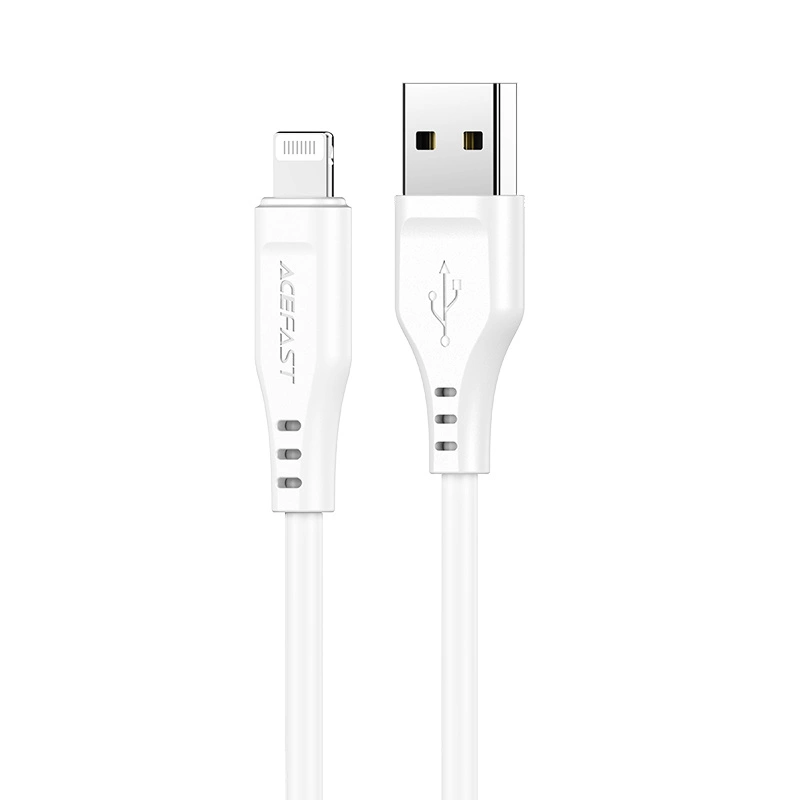 Acefast C3-02 – USB – Lightning kábel – MFi – 2.4A – 1.2m – fehér Acefast C3-02 – USB – Lightning kábel – MFi – 2.4A – 1.2m – fehér