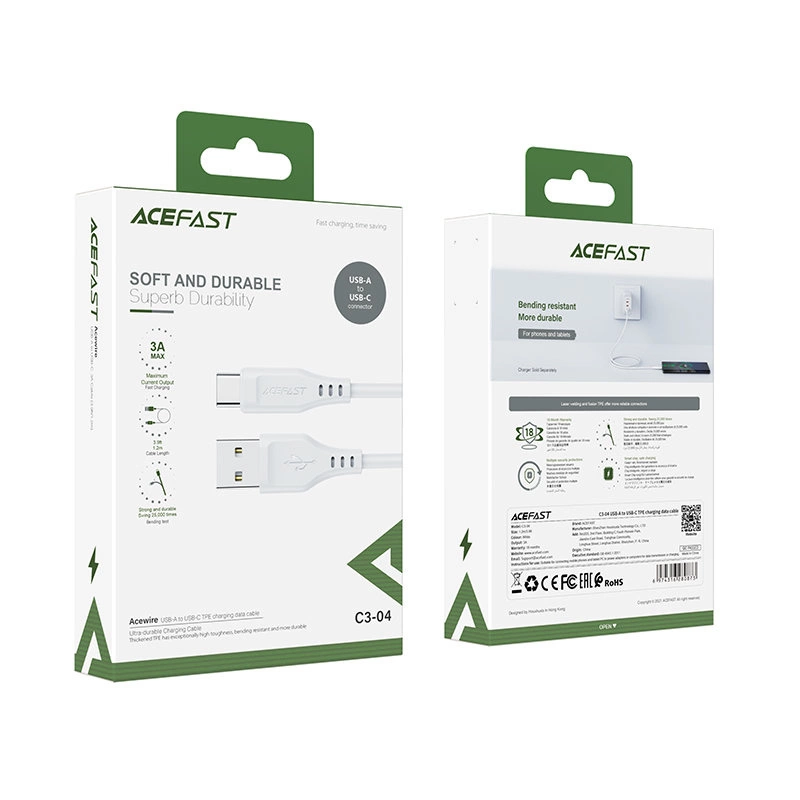 Acefast-C3-04-–-USB-–-USB-C-kabel-–-3A-–-1.2m-–-feher-4