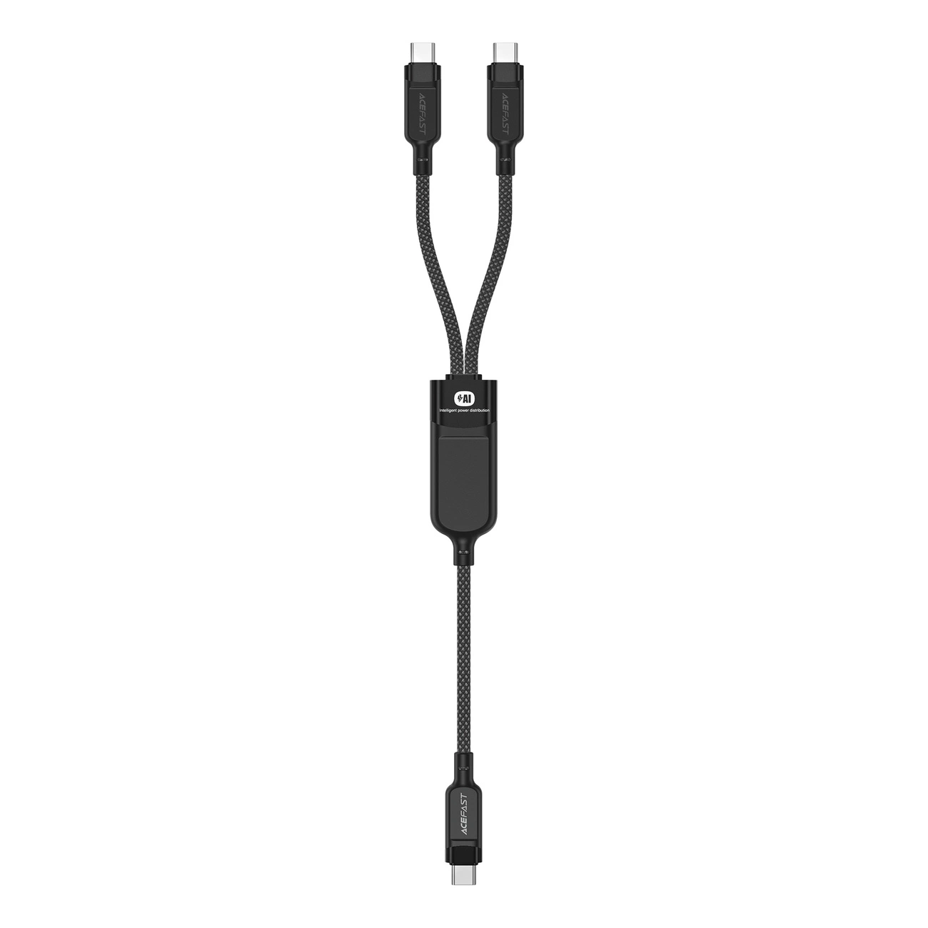 Acefast C5 – USB-C – USB-C / USB-C 2in1 kábel – 100W – 480Mb/s – fekete Acefast C5 – USB-C – USB-C / USB-C 2in1 kábel – 100W – 480Mb/s – fekete