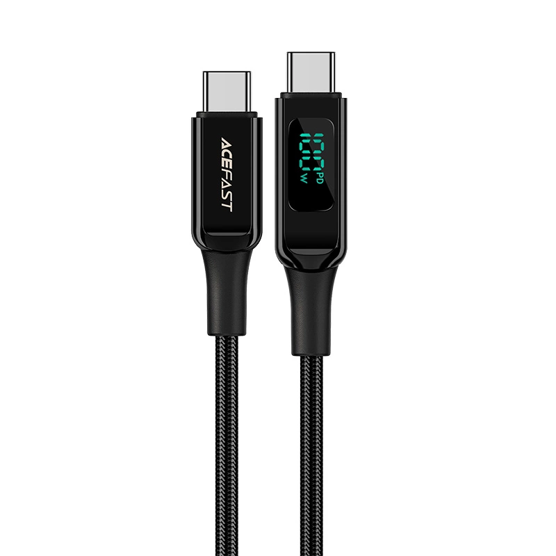 Acefast C6-03 – USB-C – USB-C kábel – PD QC 100W – 5A – 480Mb/s – 2m – fekete Acefast C6-03 – USB-C – USB-C kábel – PD QC 100W – 5A – 480Mb/s – 2m – fekete