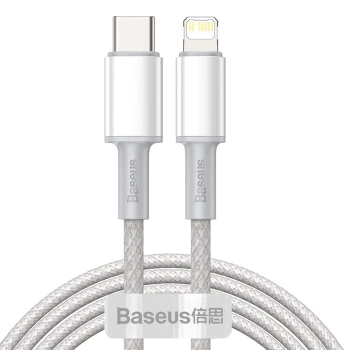 Baseus CATLGD-A02 – Lightning – USB-C – PD – 20W – 480Mb/s – 2m kábel – fehér
