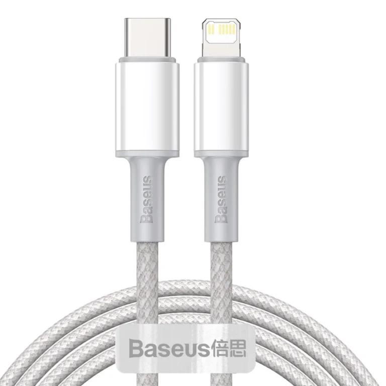 Baseus CATLGD-A02 – Lightning – USB-C – PD – 20W – 480Mb/s – 2m kábel – fehér