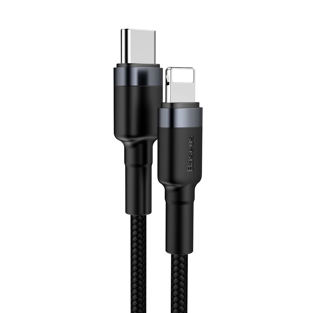 Baseus-CATLKLF-G1-–-Lightning-–-USB-C-–-PD-–-QC-–-18W-–-1m-kabel-–-fekete-szurke-2