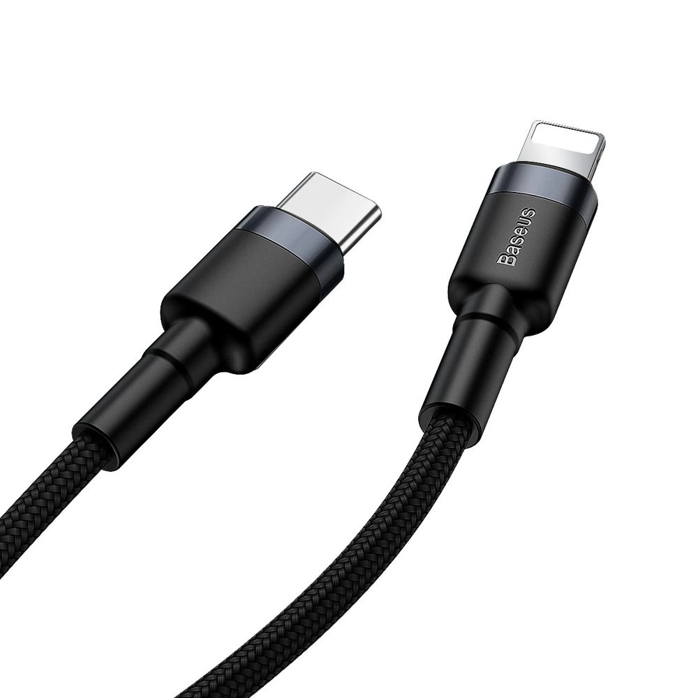 Baseus-CATLKLF-G1-–-Lightning-–-USB-C-–-PD-–-QC-–-18W-–-1m-kabel-–-fekete-szurke-4