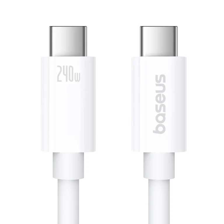 Baseus CB000066 – USB-C – USB-C kábel – 240W – PD – 8K@60Hz – 1m – fehér