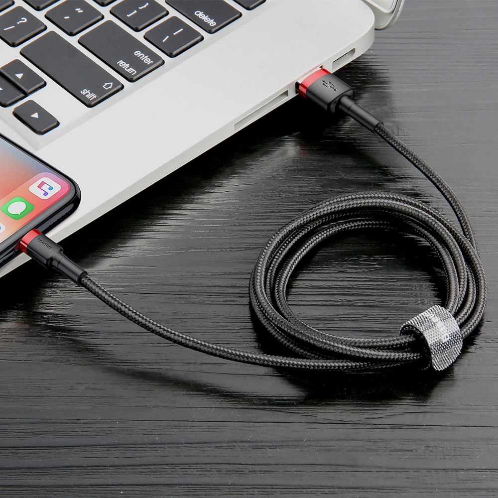 Baseus-Cafule-–-USB-A-Lightning-kabel-QC-3.0-2.4A-1m-–-fekete-piros-4
