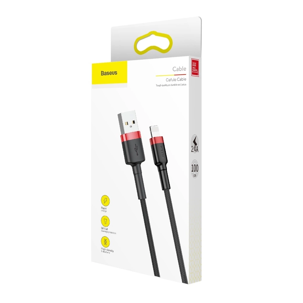 Baseus-Cafule-–-USB-A-Lightning-kabel-QC-3.0-2.4A-1m-–-fekete-piros-8