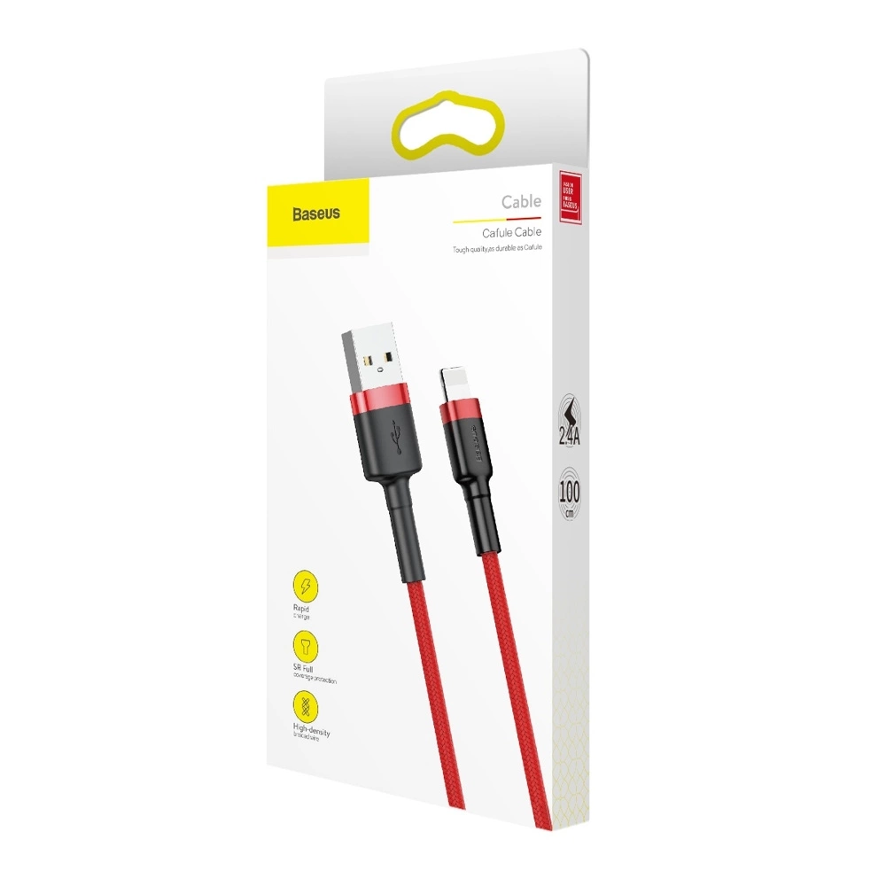 Baseus-Cafule-–-USB-A-Lightning-kabel-QC-3.0-2.4A-1m-–-piros-8