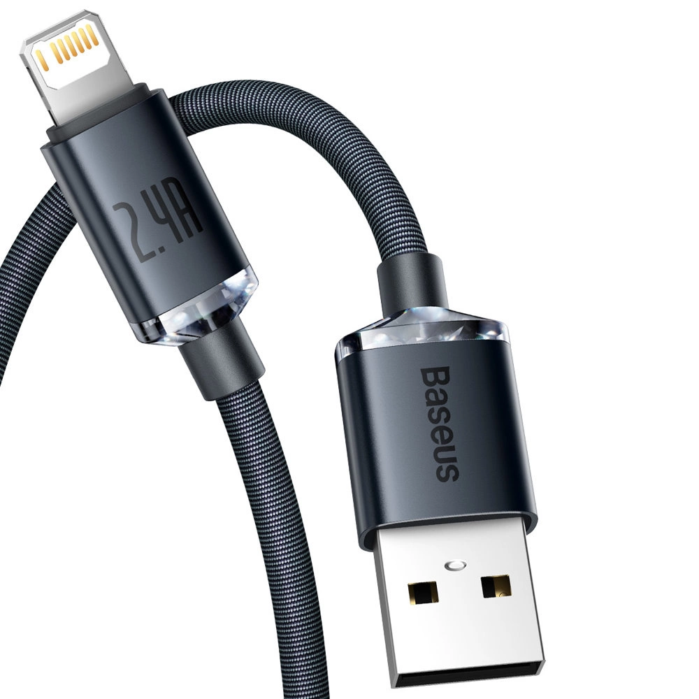 Baseus-Crystal-Shine-CAJY000101-–-USB-A-–-Lightning-kabel-–-2.4A-–-2m-–-fekete-8