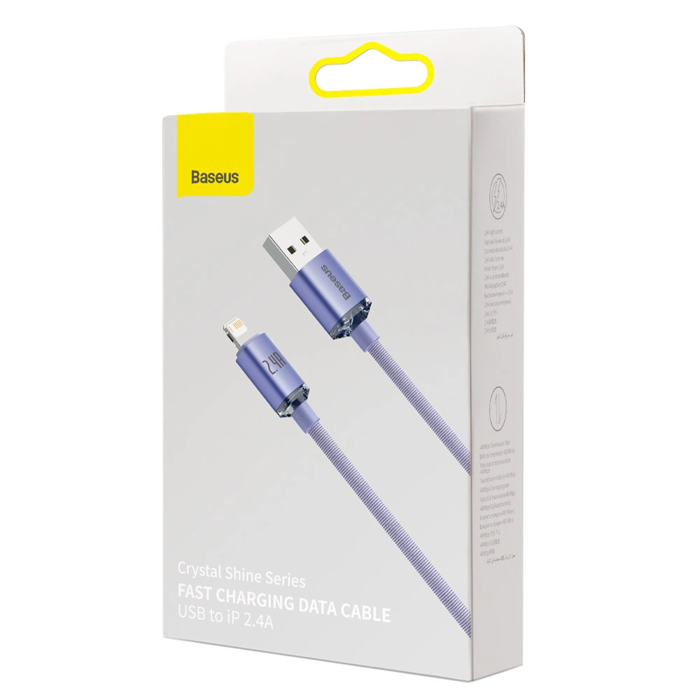 Baseus-Crystal-Shine-CAJY000105-–-USB-A-–-Lightning-kabel-–-2.4A-–-2m-–-lila-4