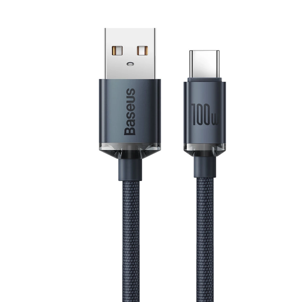 Baseus-Crystal-Shine-CAJY000501-–-USB-A-–-USB-C-kabel-–-100W-–-2m-–-fekete-1