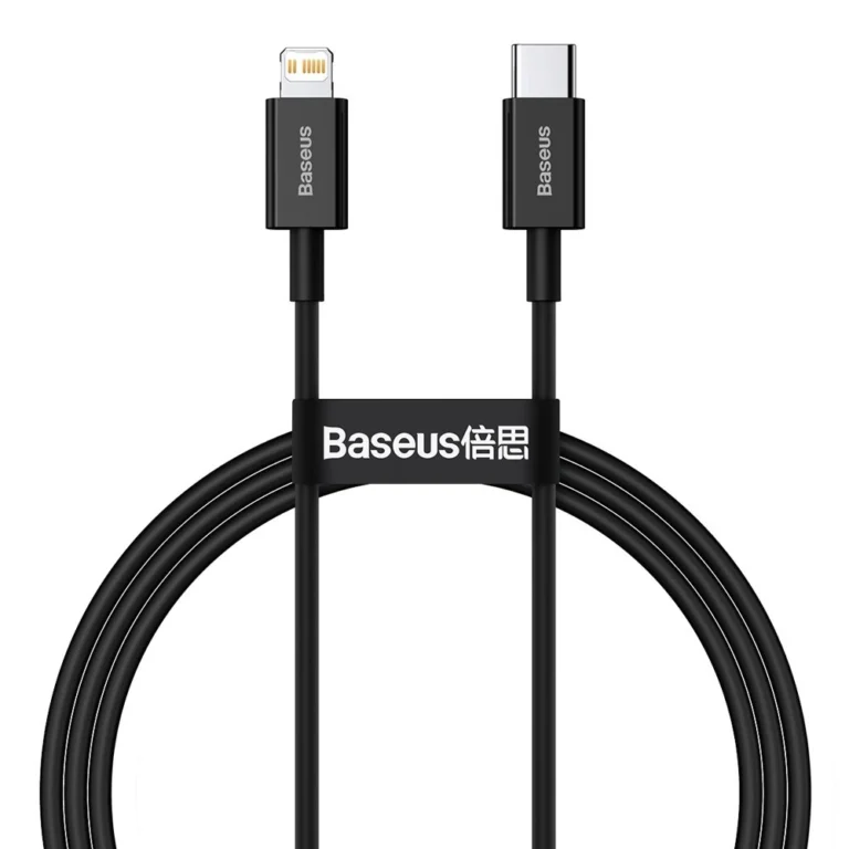 Baseus Superior Series – USB-C – Lightning kábel – PD 20W – 1m – fekete