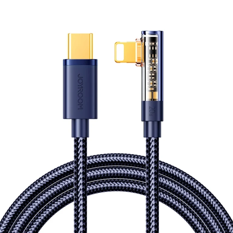 Joyroom Gaming Cable S-CL020A6 – Lightning (L-alakú) – USB-C (egyenes) kábel – 20W – 1.2m – kék