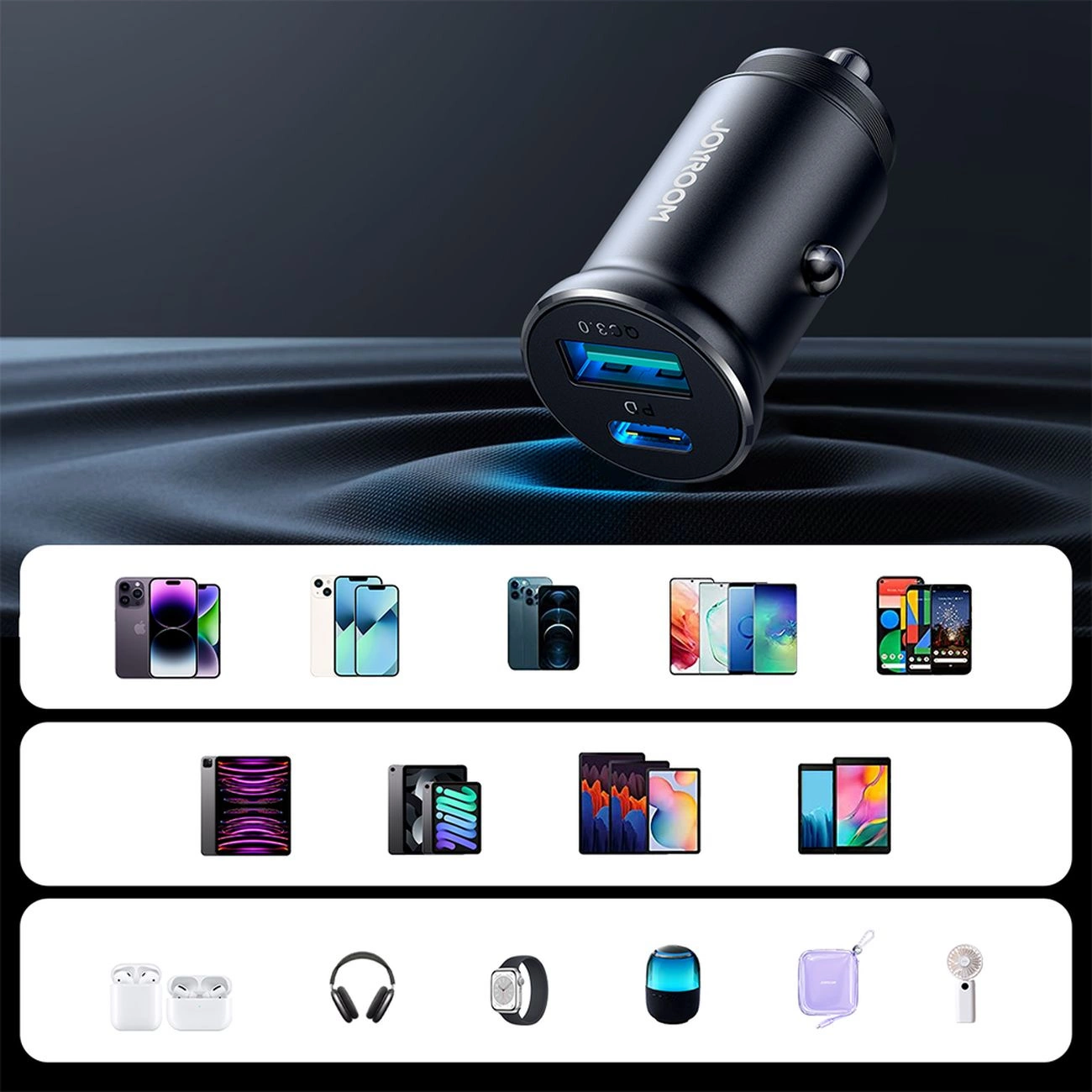 Joyroom-JR-CCN05-–-autos-tolto-1x-USB-A-1x-USB-C-30W-–-fekete-10