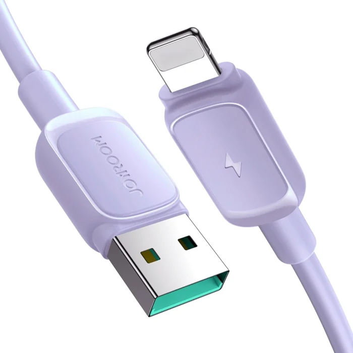 Joyroom Multi-Color Series A14 – Lightning – USB-A kábel – 2.4A – 1.2m – lila