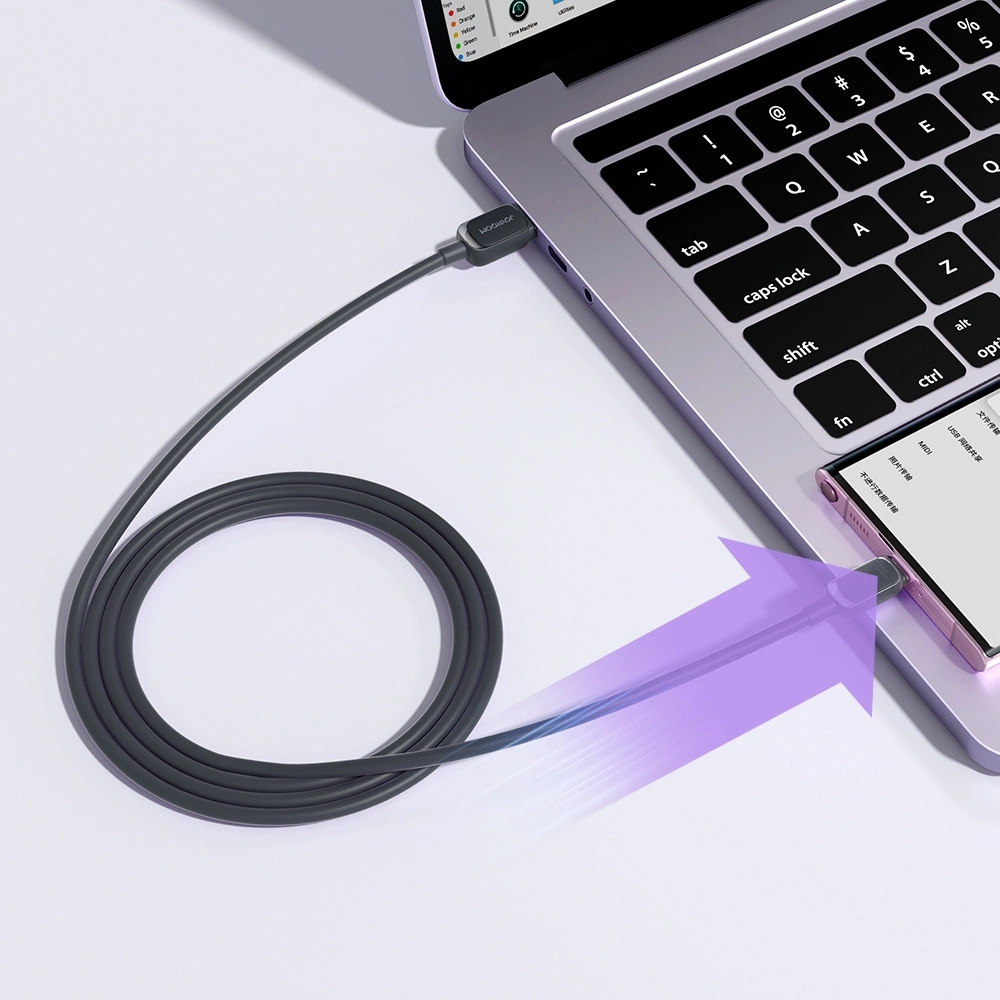 Joyroom-Multi-Color-Series-A14-–-USB-A-–-USB-C-kabel-–-3A-–-1.2m-–-fekete-6