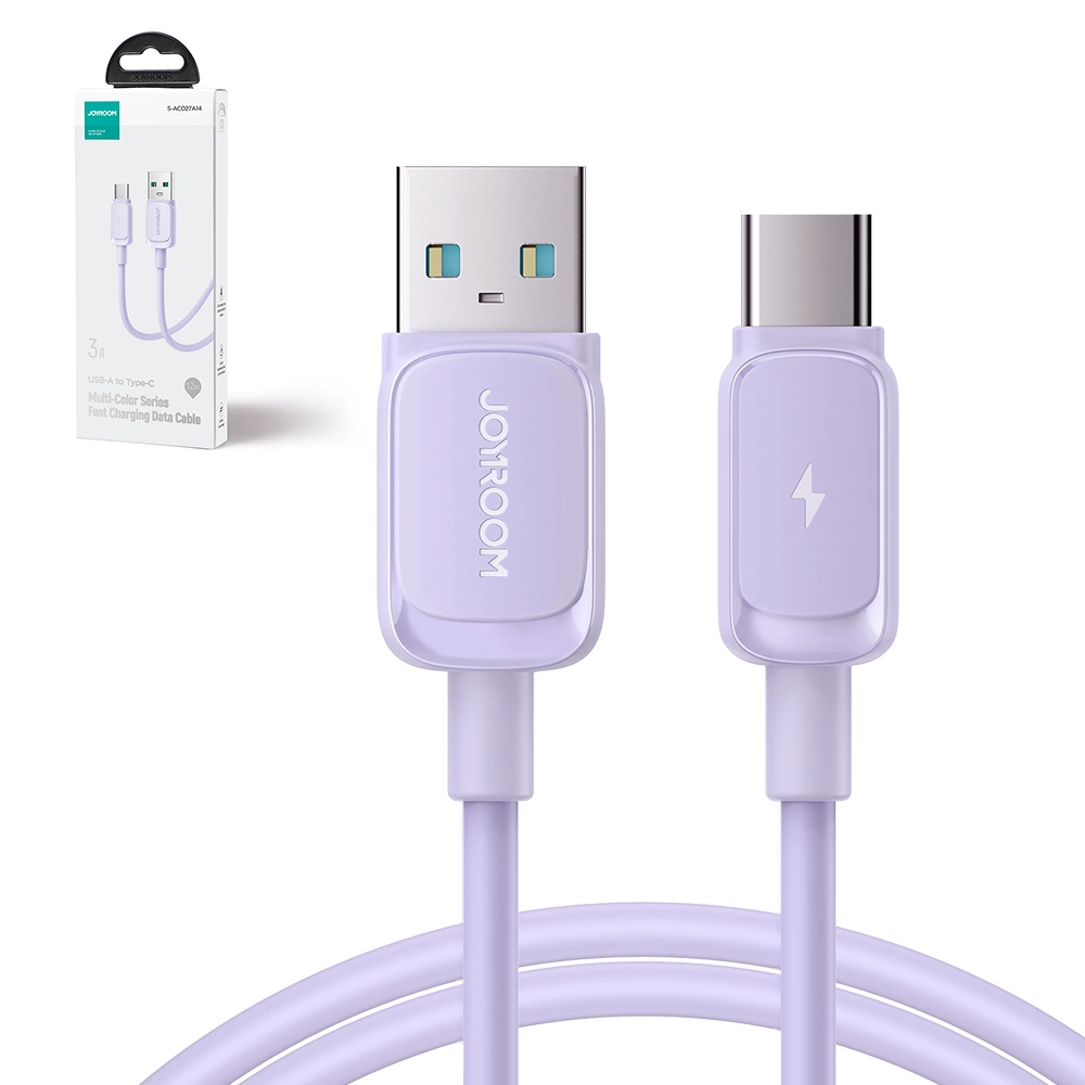 Joyroom-Multi-Color-Series-A14-–-USB-A-–-USB-C-kabel-–-3A-–-1.2m-–-lila-1