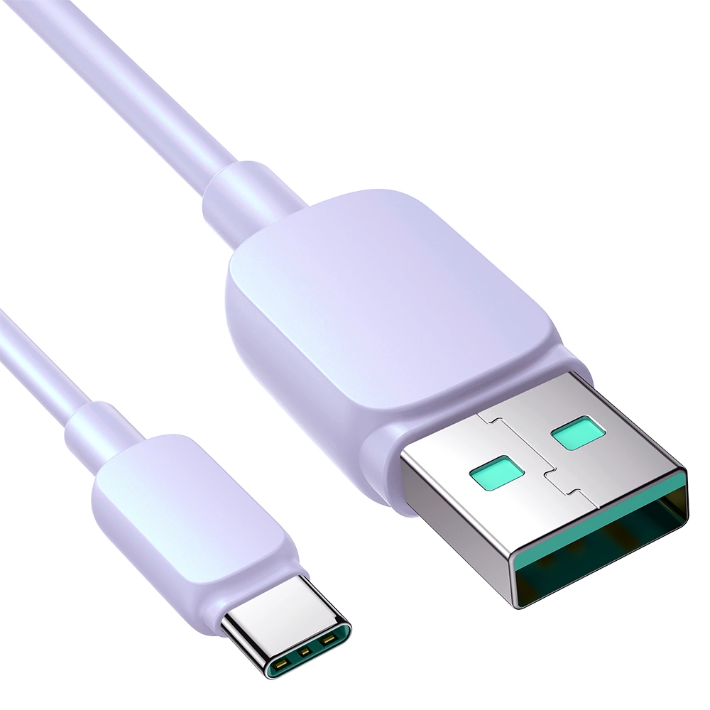 Joyroom-Multi-Color-Series-A14-–-USB-A-–-USB-C-kabel-–-3A-–-1.2m-–-lila-3