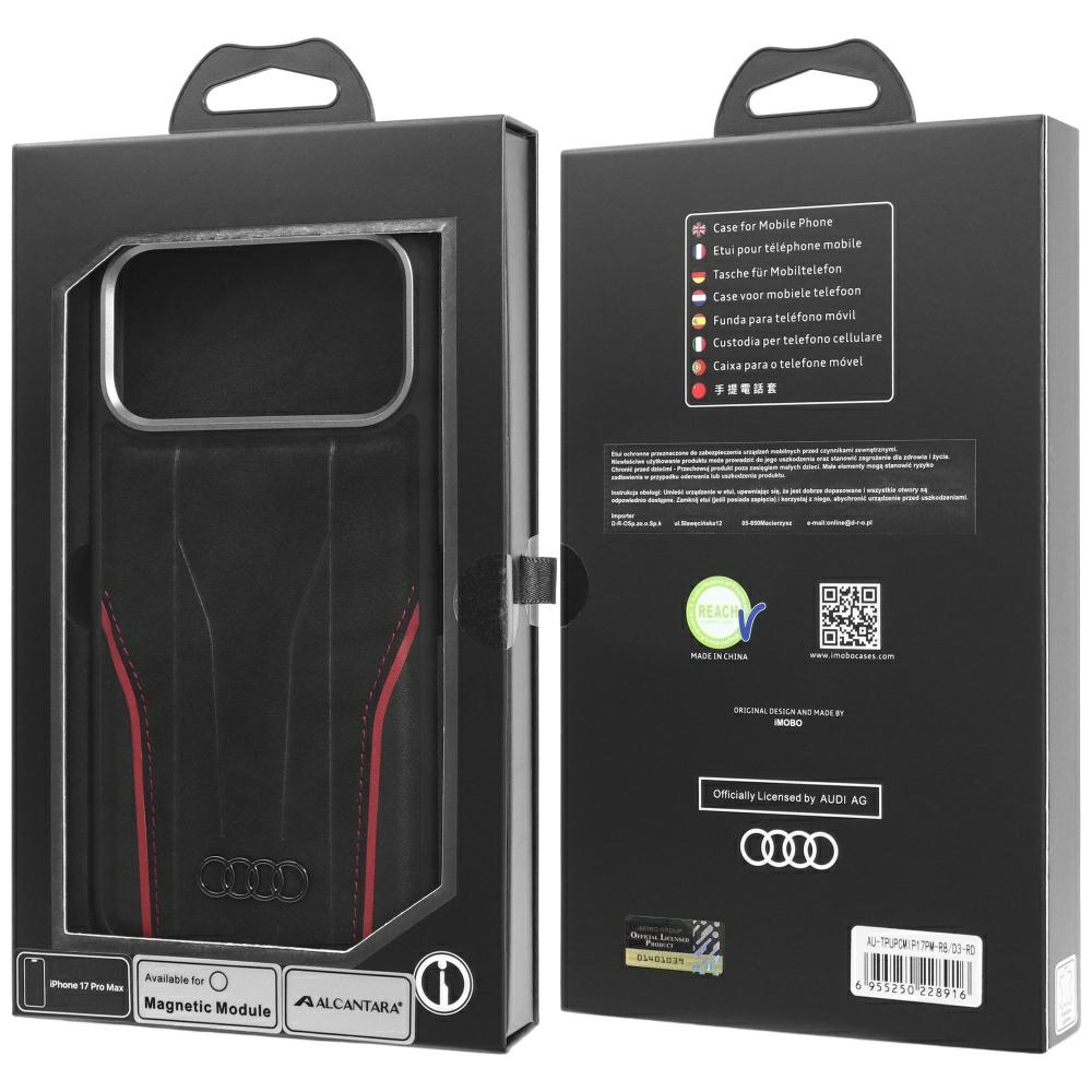 Audi-R8-Genuine-Leather-MagSafe-telefontok-feketepiros-iPhone-17-Pro-Max-9