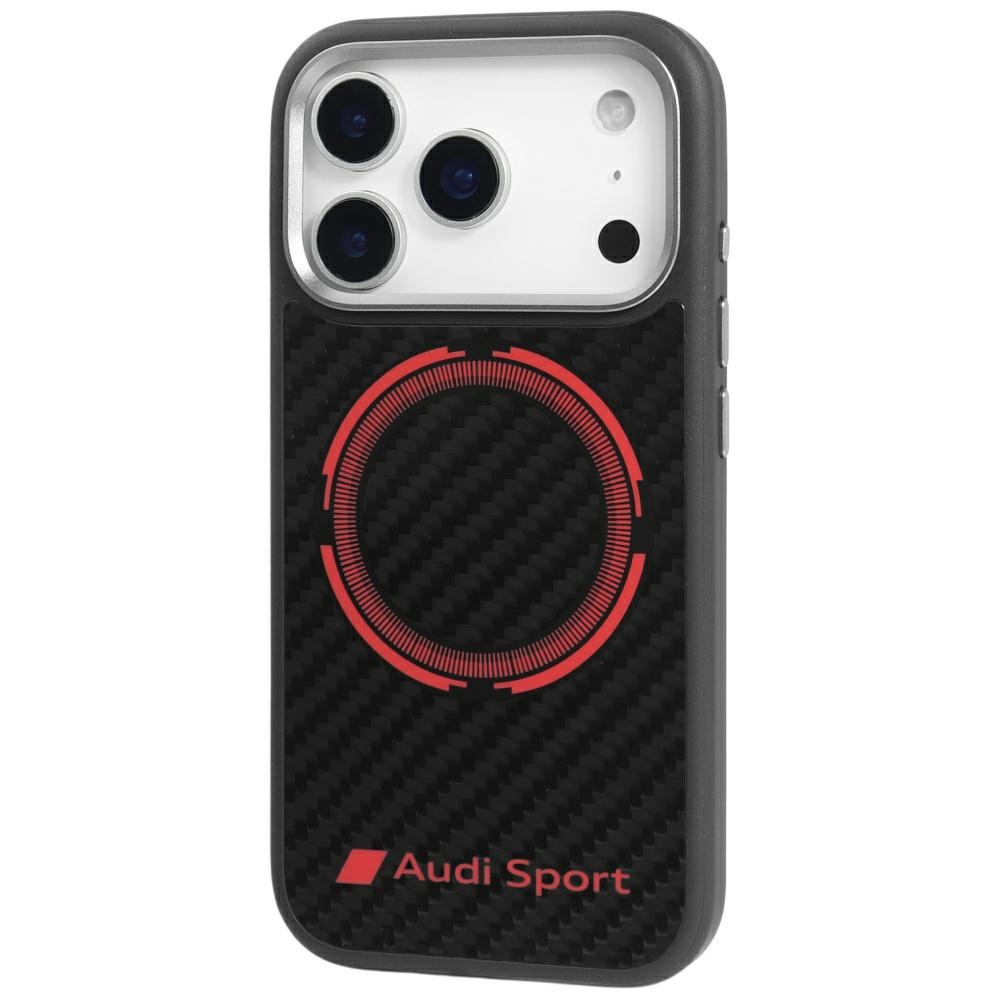 Audi-RSQ-Carbon-Fiber-Sport-Red-Circle-MagSafe-telefontok-feketepiros-iPhone-17-Pro-2