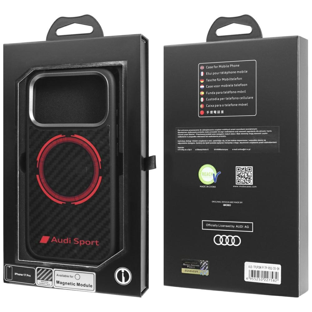 Audi-RSQ-Carbon-Fiber-Sport-Red-Circle-MagSafe-telefontok-feketepiros-iPhone-17-Pro-9
