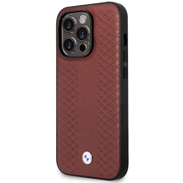 BMW-Leather-Diamond-Pattern-MagSafe-telefontok-piros-iPhone-14-Pro-1