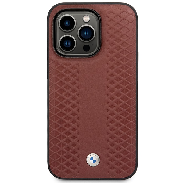 BMW-Leather-Diamond-Pattern-MagSafe-telefontok-piros-iPhone-14-Pro-2