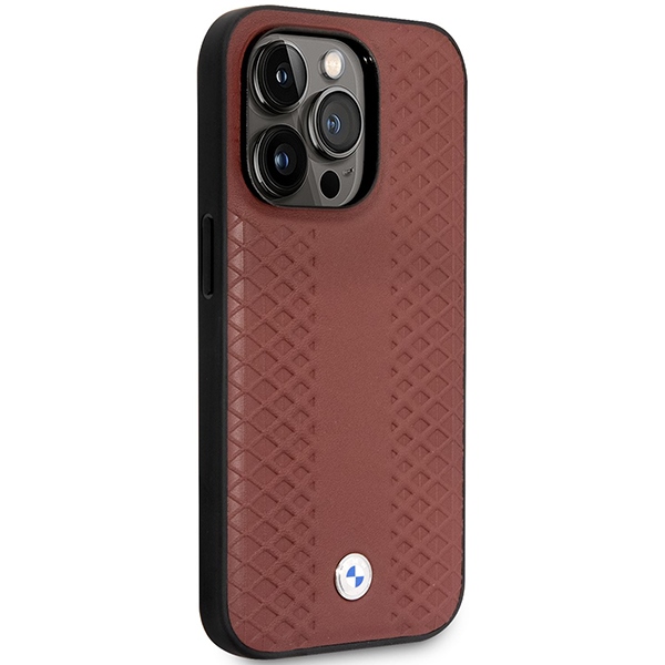 BMW-Leather-Diamond-Pattern-MagSafe-telefontok-piros-iPhone-14-Pro-3