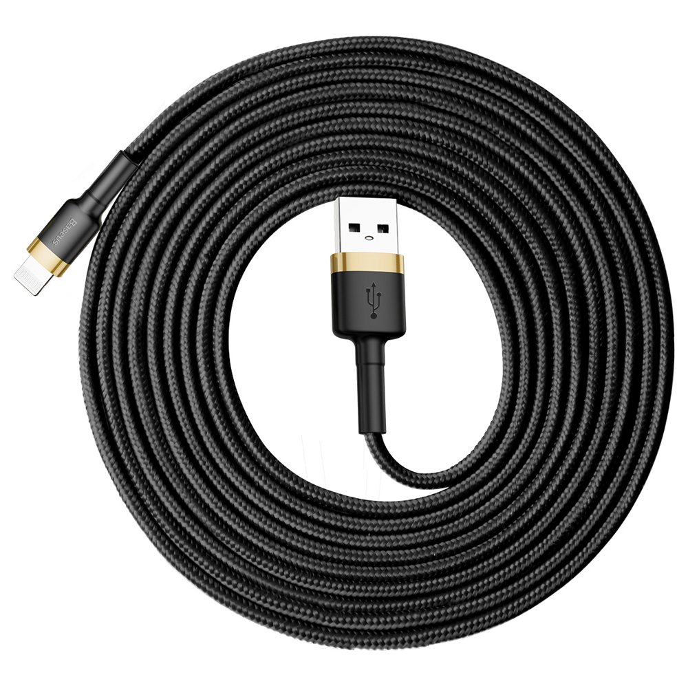 Baseus Cafule USB-A / Lightning kábel 2A QC 3.0 3 m – fekete-arany Baseus Cafule USB-A / Lightning kábel 2A QC 3.0 3 m – fekete-arany