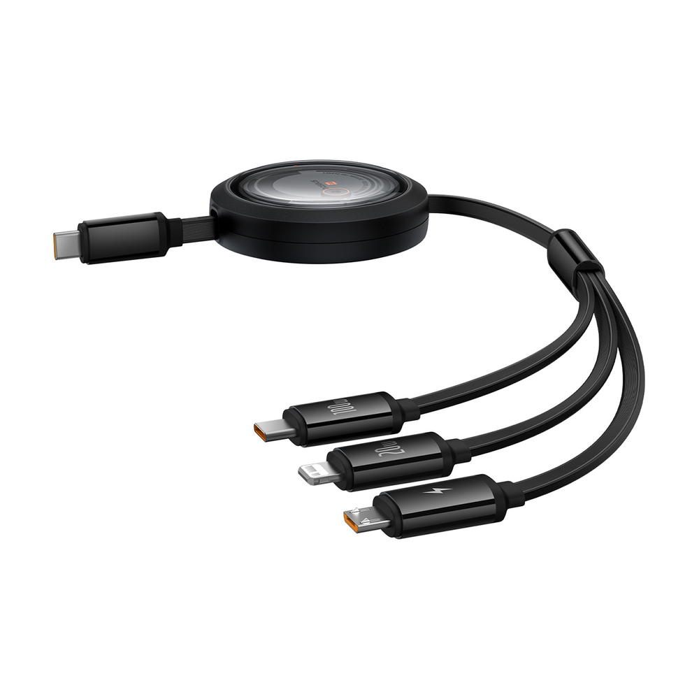 Baseus-Free2Draw-visszahuzhato-USB-C-–-Lightning-USB-C-micro-USB-kabel-100W-1.1-m-–-fekete-2