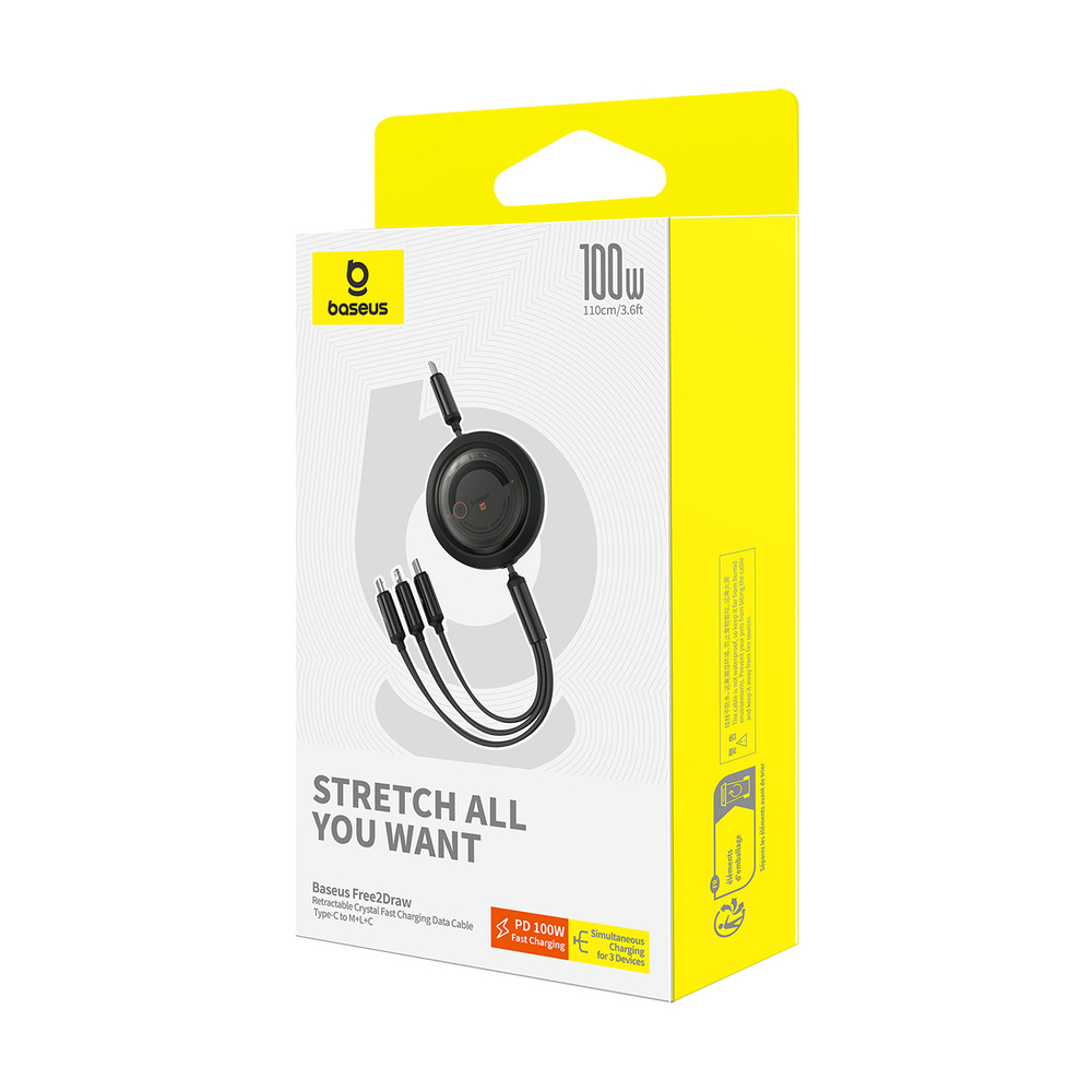 Baseus-Free2Draw-visszahuzhato-USB-C-–-Lightning-USB-C-micro-USB-kabel-100W-1.1-m-–-fekete-6
