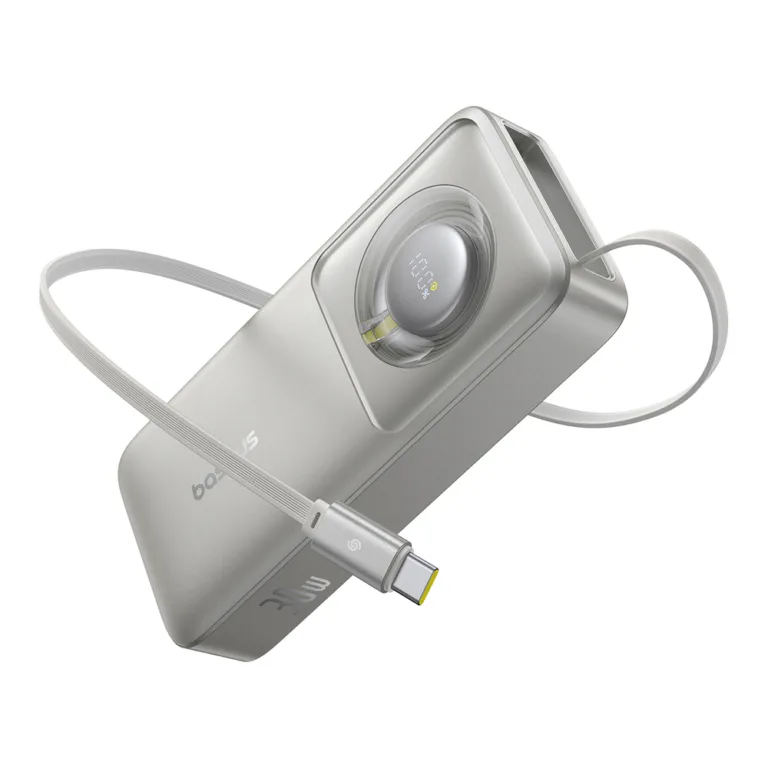 Baseus Free2Pull powerbank 10 000 mAh 30 W USB-C porttal USB-C kábellel – szürke