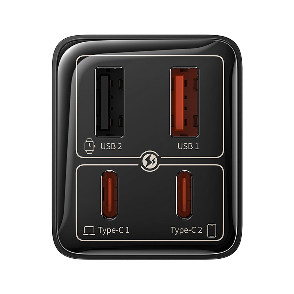 Baseus-GaN6-Pro-65W-tolto-2×-USB-C-2×-USB-A-porttal-fekete-USB-C-100W-1m-kabellel-–-fekete-4