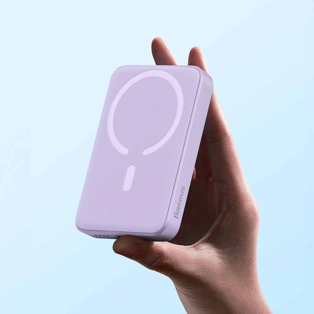 Baseus-Magnetic-Mini-induktiv-powerbank-10-000-mAh-20-W-–-lila-USB-C-–-USB-C-kabel-11