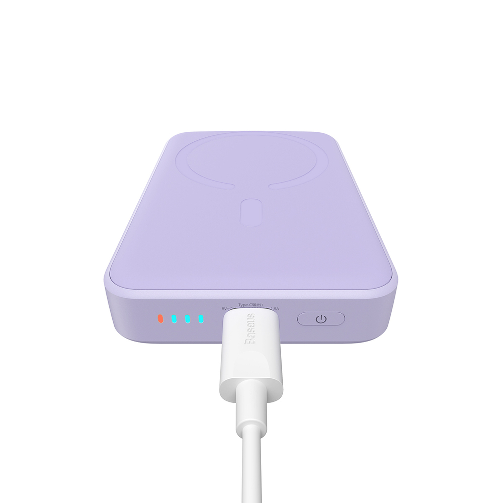 Baseus-Magnetic-Mini-induktiv-powerbank-10-000-mAh-20-W-–-lila-USB-C-–-USB-C-kabel-3