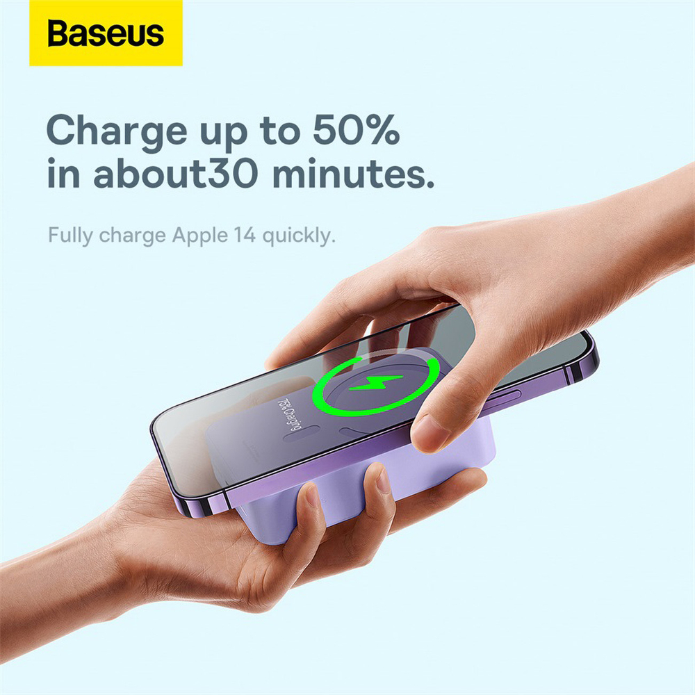 Baseus-Magnetic-Mini-powerbank-10-000-mAh-20-W-–-lila-USB-C-USB-C-kabel-10