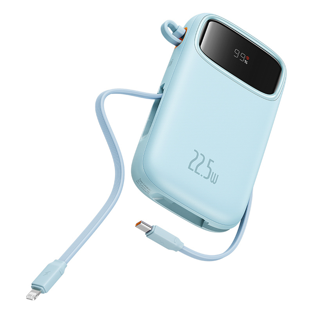 Baseus-Qpow2-powerbank-20000mAh-22.5W-dupla-kabellel-kijelzovel-Baseus-Simple-USB-C-3A-kabel-0.3m-–-kek-3