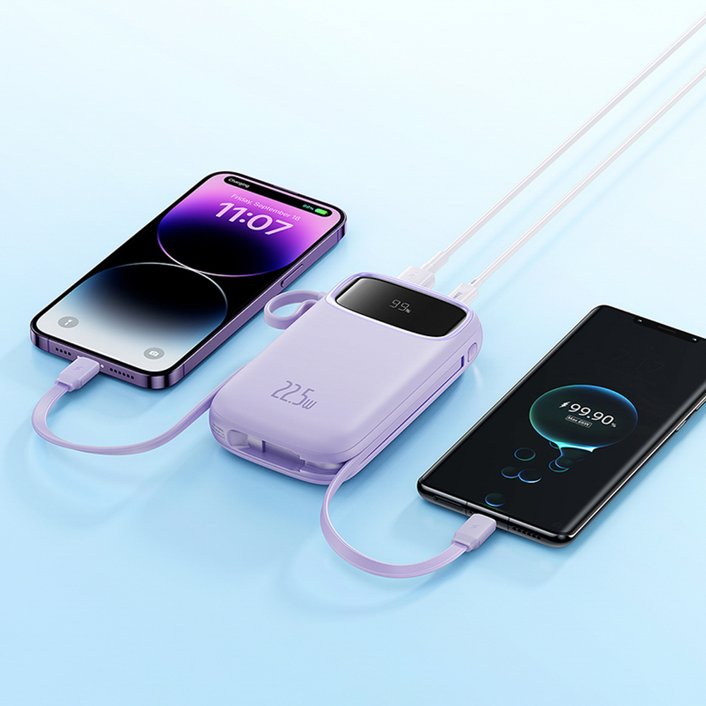 Baseus-Qpow2-powerbank-20000mAh-22.5W-dupla-kabellel-kijelzovel-Baseus-Simple-USB-C-3A-kabel-0.3m-–-lila-10