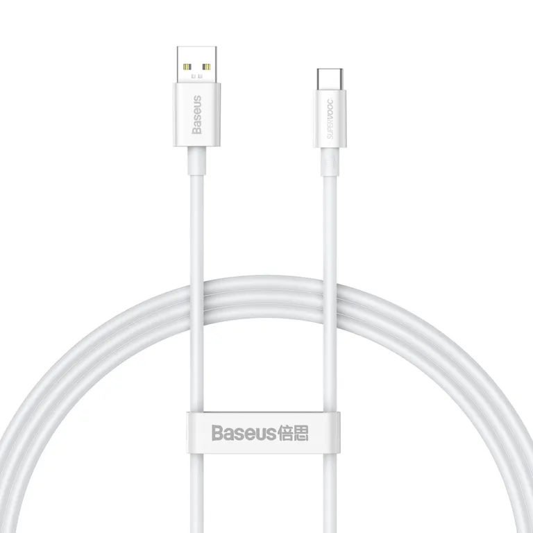 Baseus Superior Series USB-A / USB-C kábel 65W 1 m – fehér