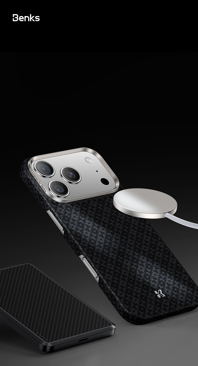 Benks-Magnetic-Armor-Air-Armor-Grid-Kevlar-600D-telefontok-iPhone-17-Pro-Max-–-fekete-10