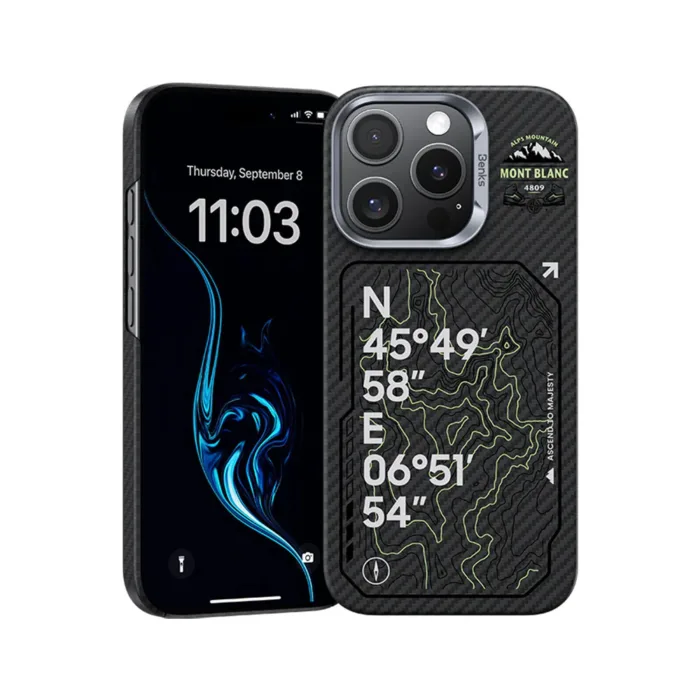 Benks Magnetic Armor Air Kevlar 600D Summit Mont-Blanc telefontok iPhone 16 Pro